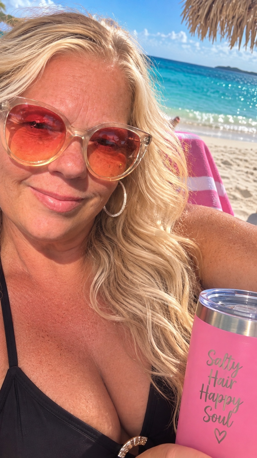 Crystal Thurmond enjoying a sunny day at the beach